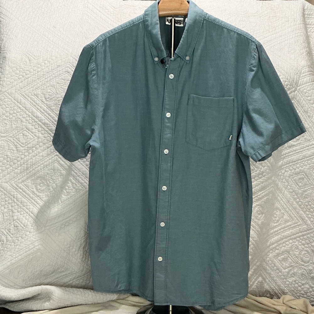 Vans Casual Teal Button-Down Shirt
